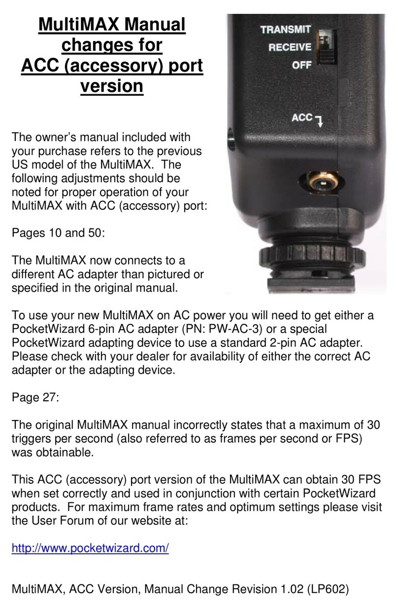 Pocket Wizard MultiMAX Manuale utente