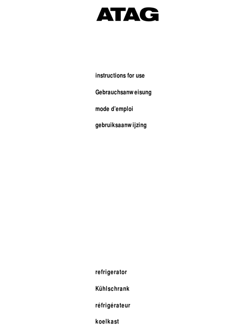 Atag Refrigerator Manuale utente