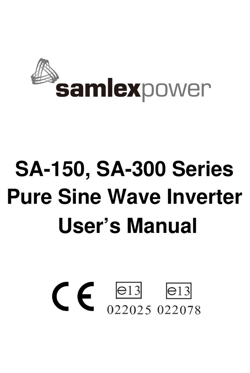 SamplexPower SA-150-112 Manuale utente