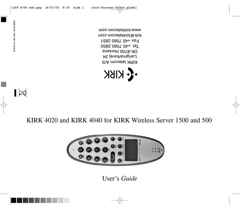 Kirk 4020 Manuale utente