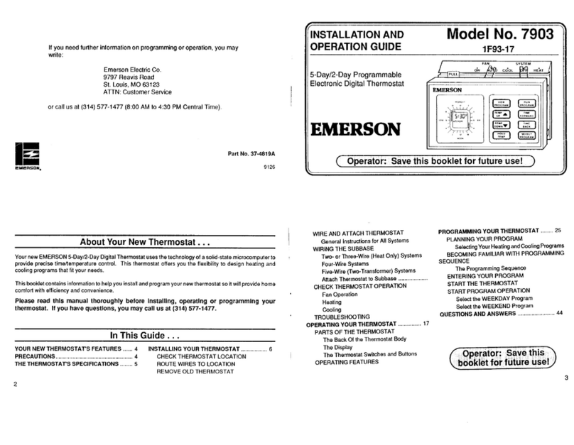 Emerson 7903 Istruzioni operative