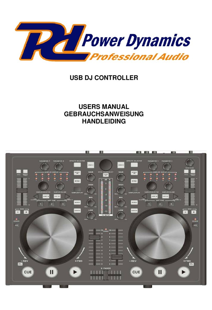 Power Dynamics USB DJ CONTROLLER Manuale utente