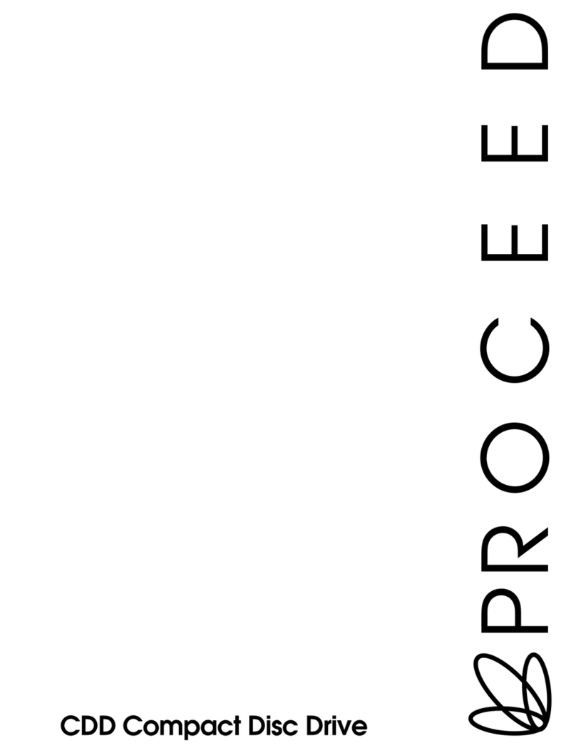 Pro ceed CDD Compact Disc Drive Manuale utente Pro ceed CDD Compact Disc Drive Manuale utente
