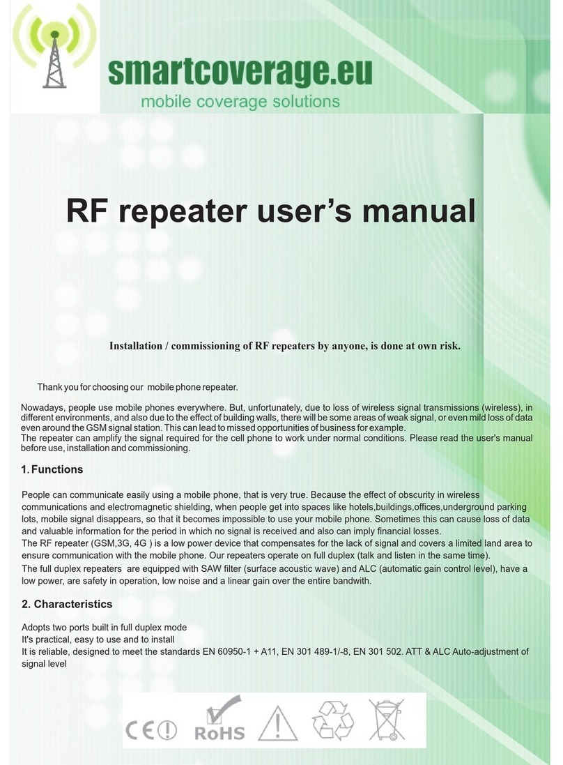 smartcoverage RF repeater Manuale utente