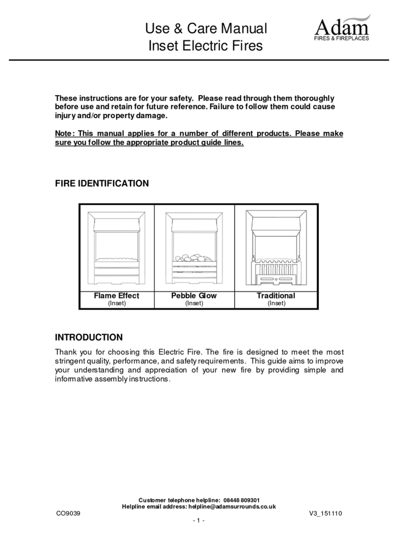 Adam Flame Effect Manuale utente