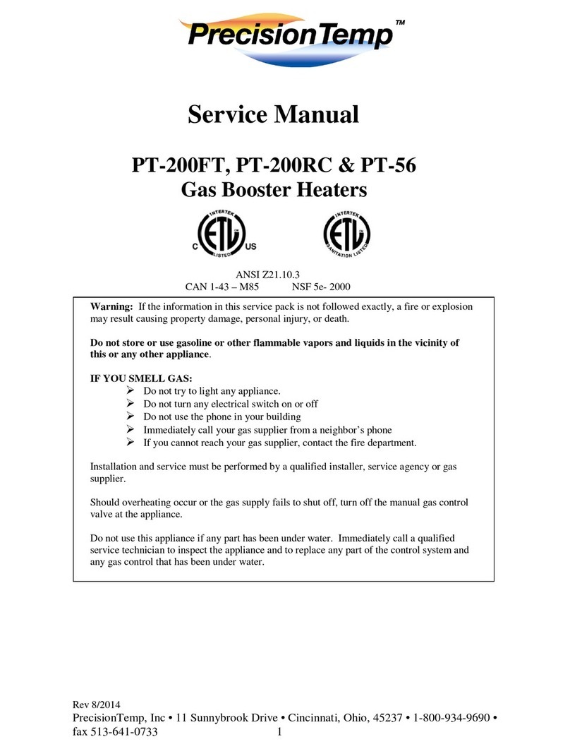 PrecisionTemp PT-200FT Manuale utente PrecisionTemp PT-200FT Manuale utente