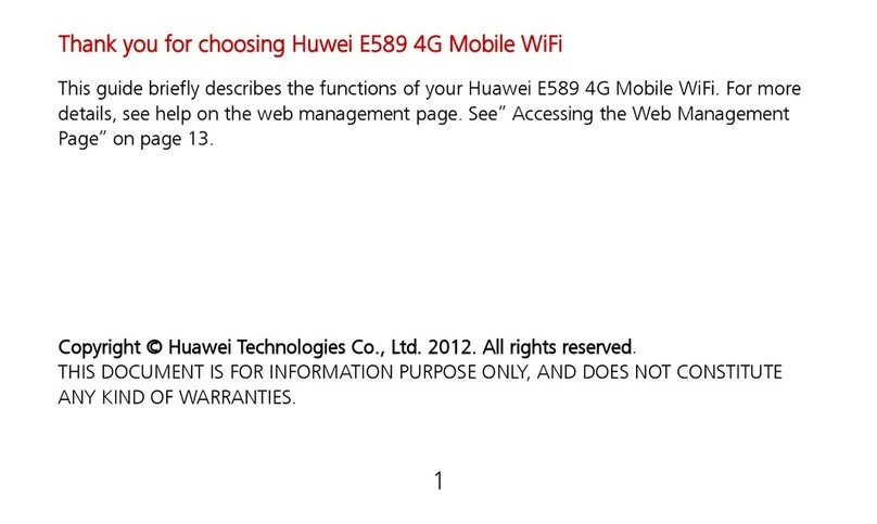Huawei E589 Istruzioni per il montaggio Huawei E589 Istruzioni per il montaggio