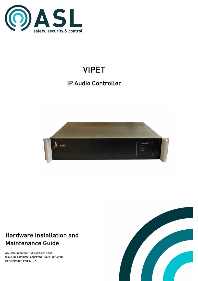 ASL INTERCOM VIPET Manuale del prodotto