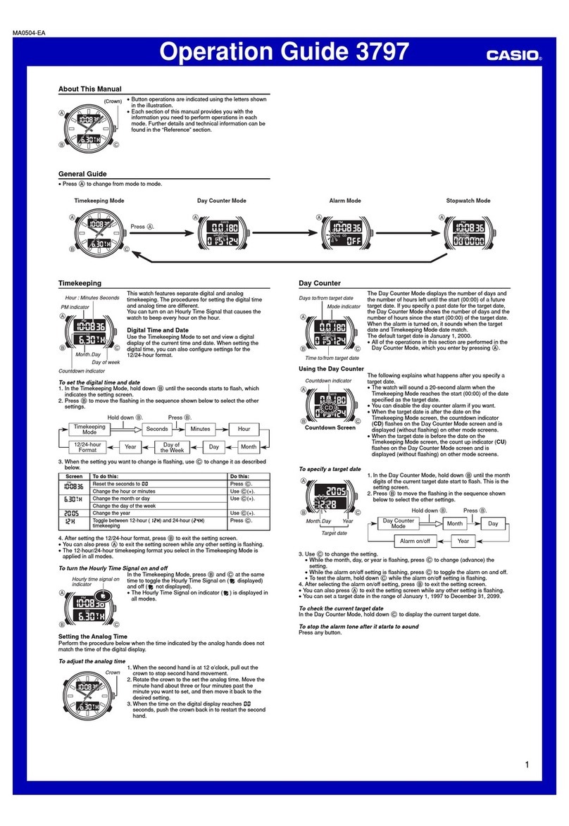 Casio 3797 Manuale utente