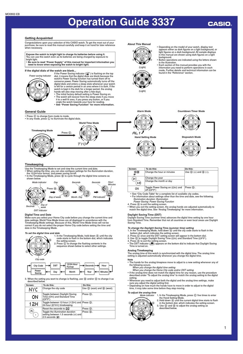 Casio 3337 Manuale utente