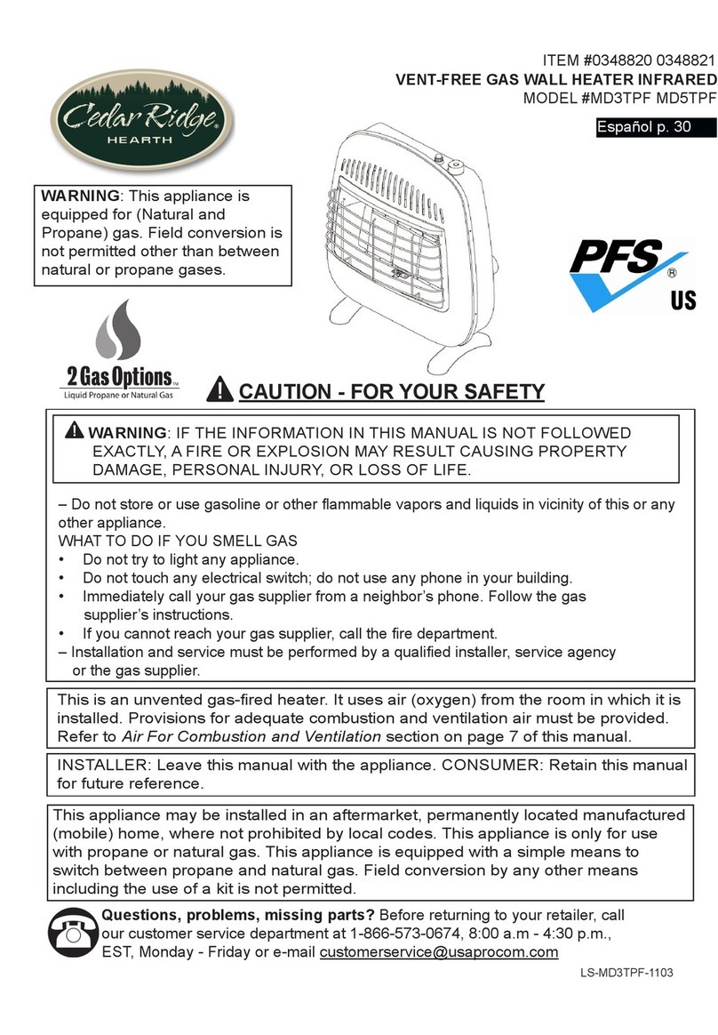 Cedar Ridge MD3TPF Manuale utente