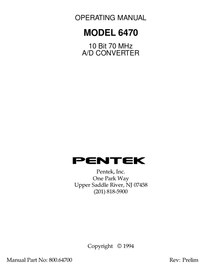 Pentek 6470 Manuale utente