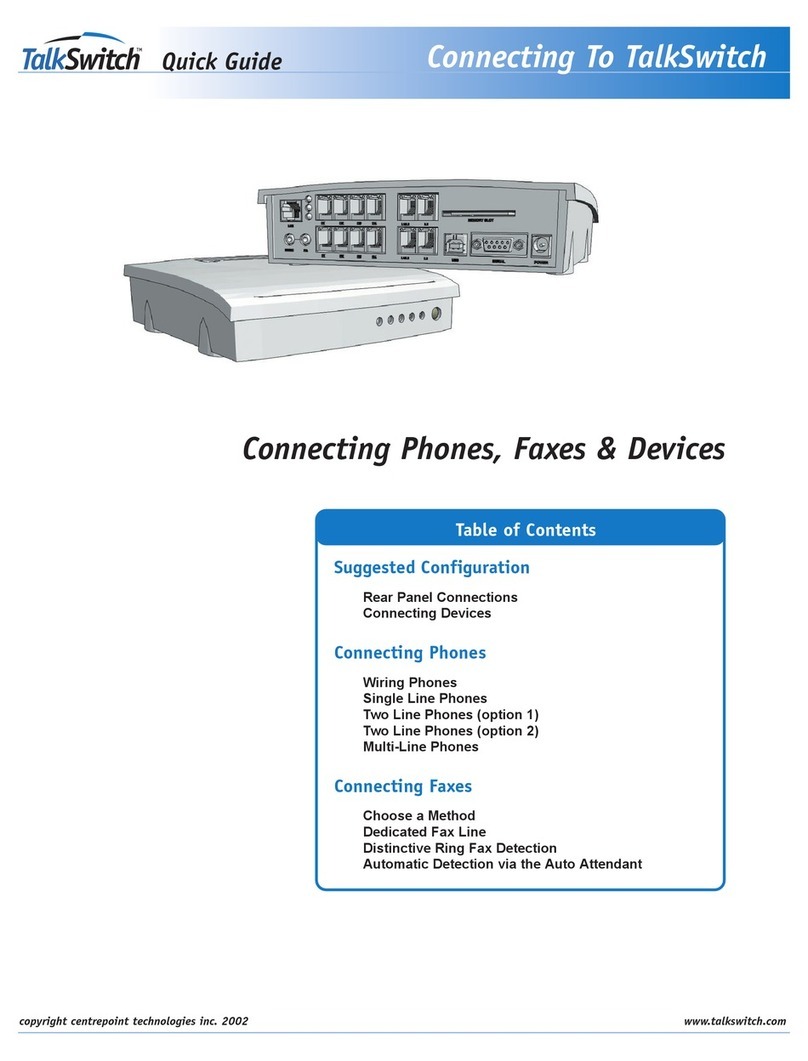 Centrepoint Technologies TalkSwitch 48 Manuale utente