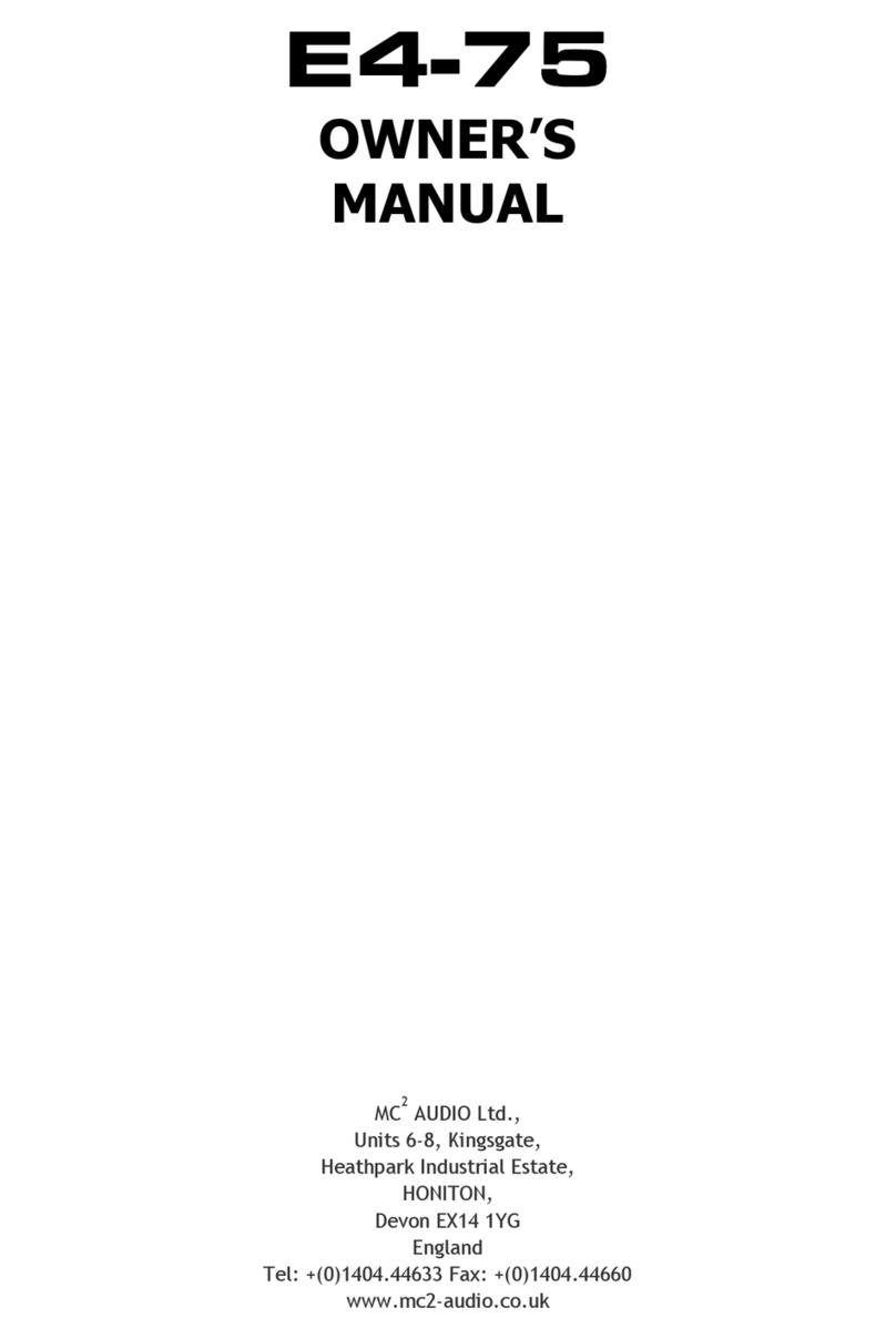 MC2 Audio E4-75 Manuale utente