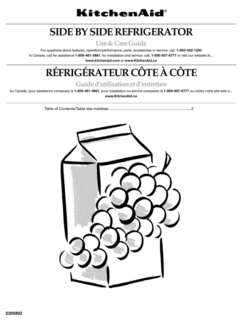 KitchenAid REFRIGERATOR Manuale utente