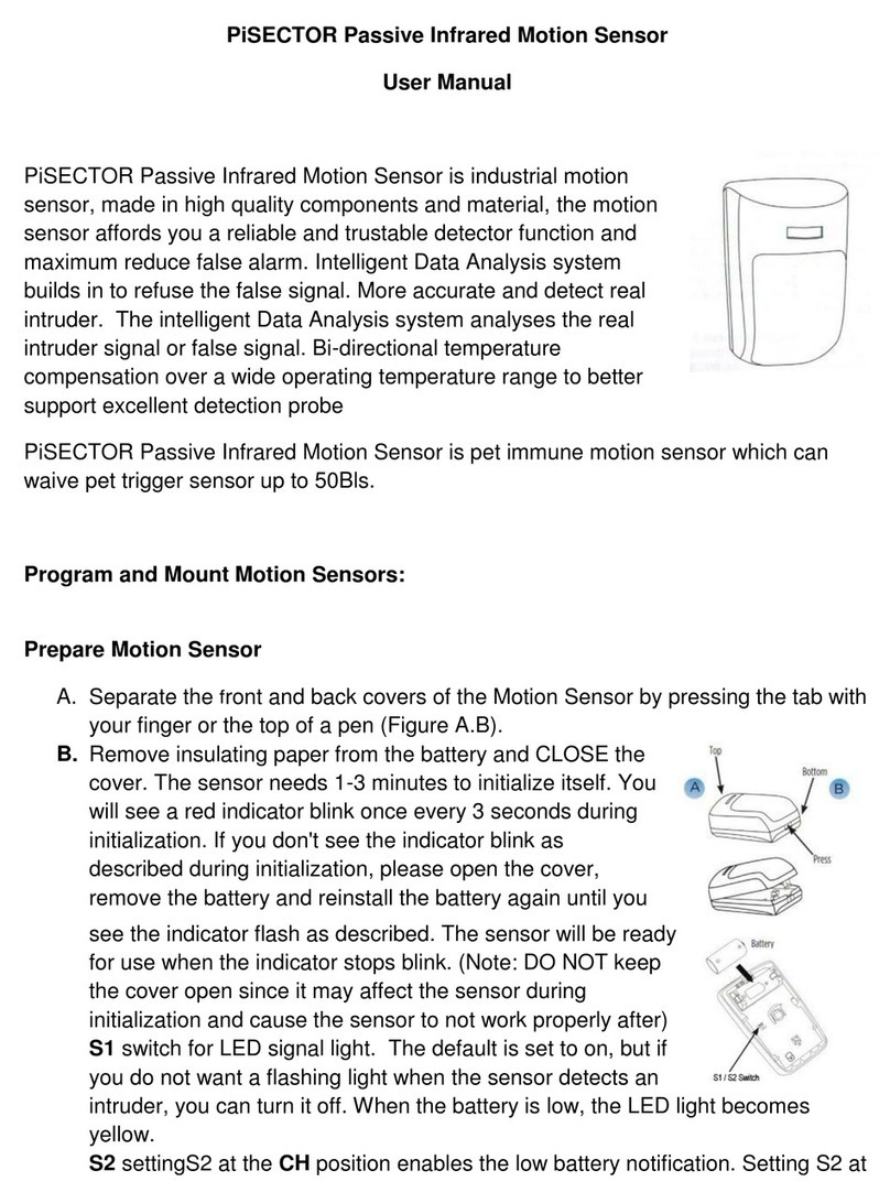 Pisector Motion sensor Manuale utente