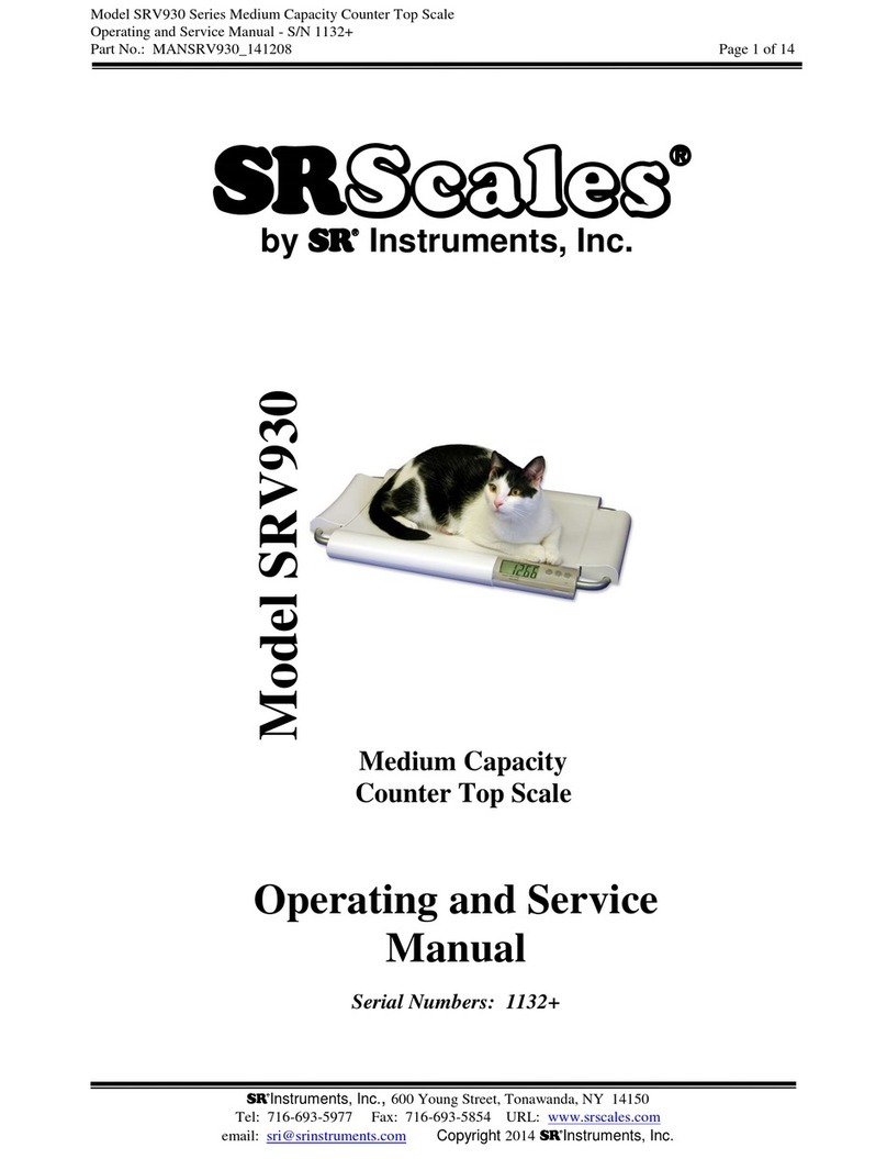 SRScales SRV930 Manuale di servizio