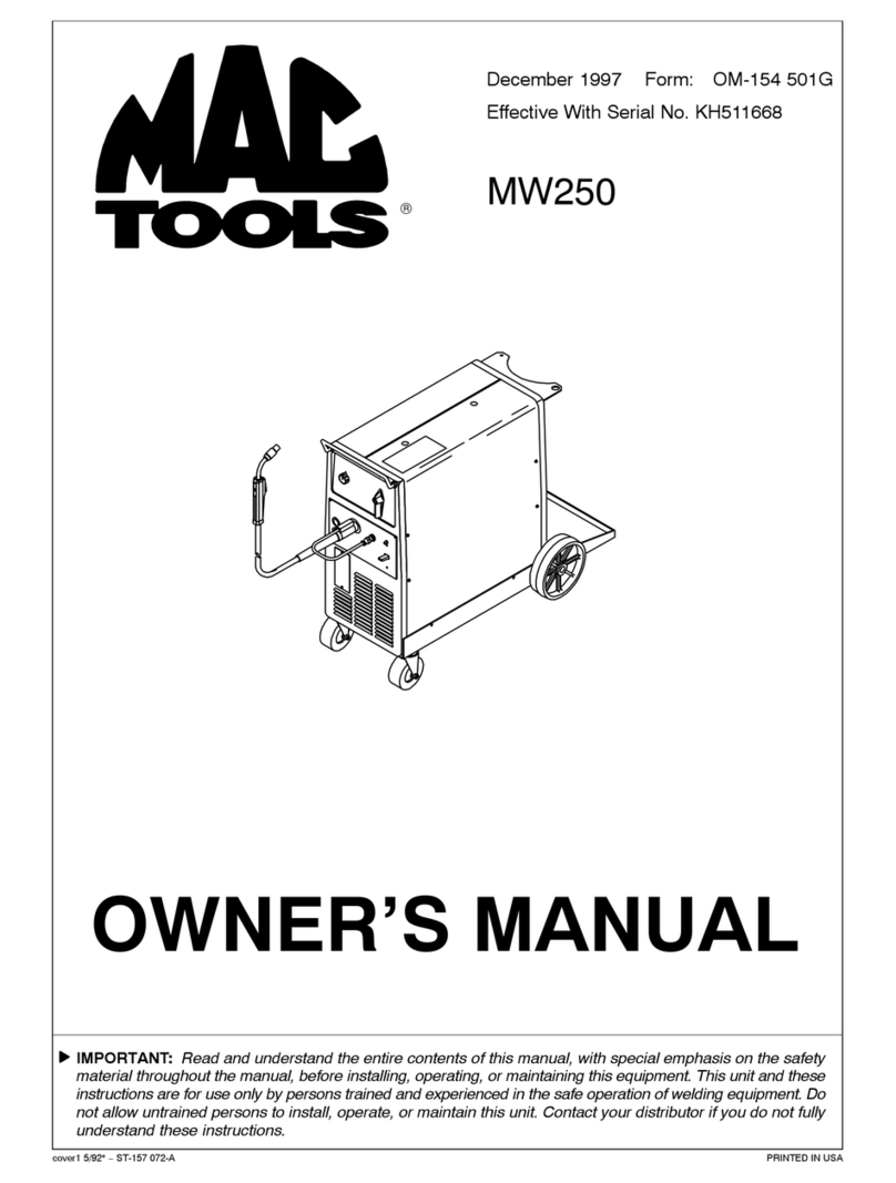 MAC TOOLS MW250 Manuale utente