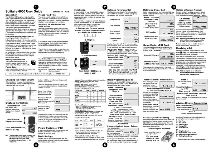 Solitaire 6000 Manuale utente