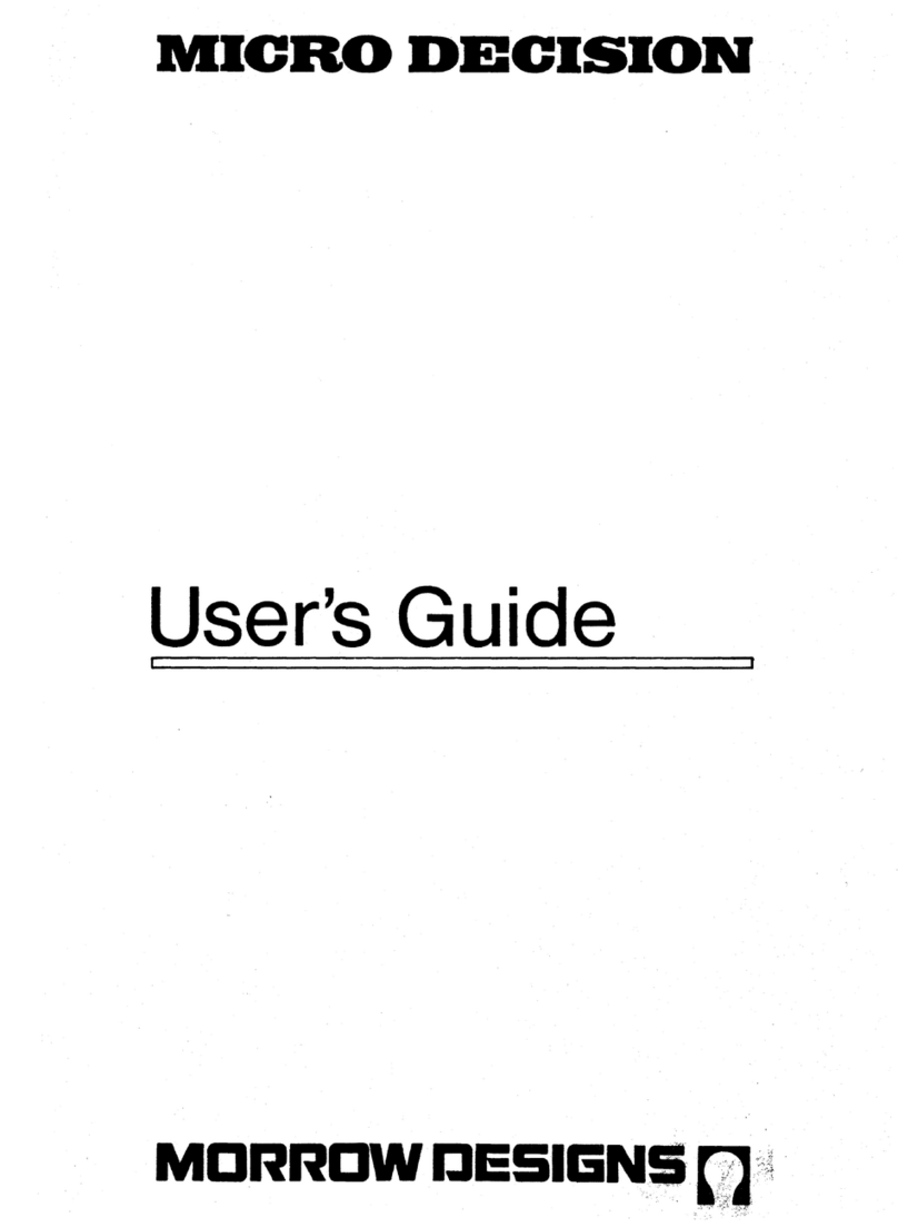 Morrow Micro Decision Manuale utente