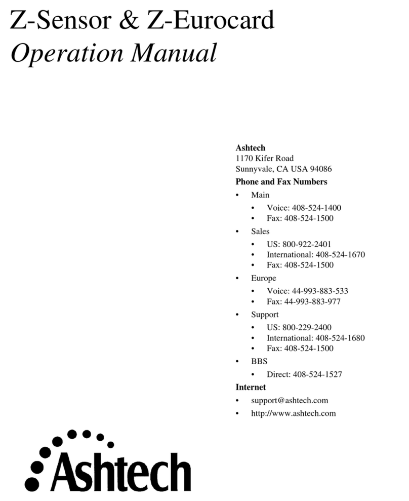 ashtech Z-sensor Manuale utente
