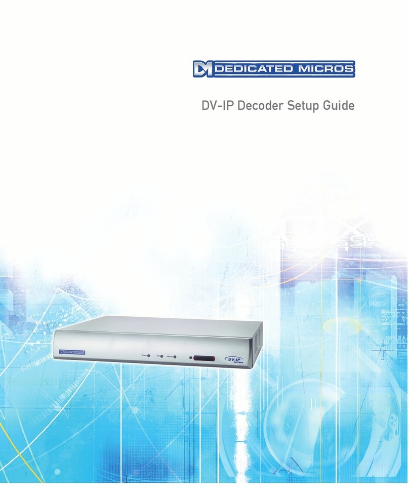 Dedicated Micros DV-IP Decoder Manuale utente Dedicated Micros DV-IP Decoder Manuale utente