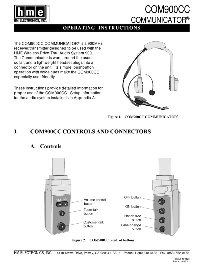 HM Electronics COM900CC COMMUNICATOR Manuale utente