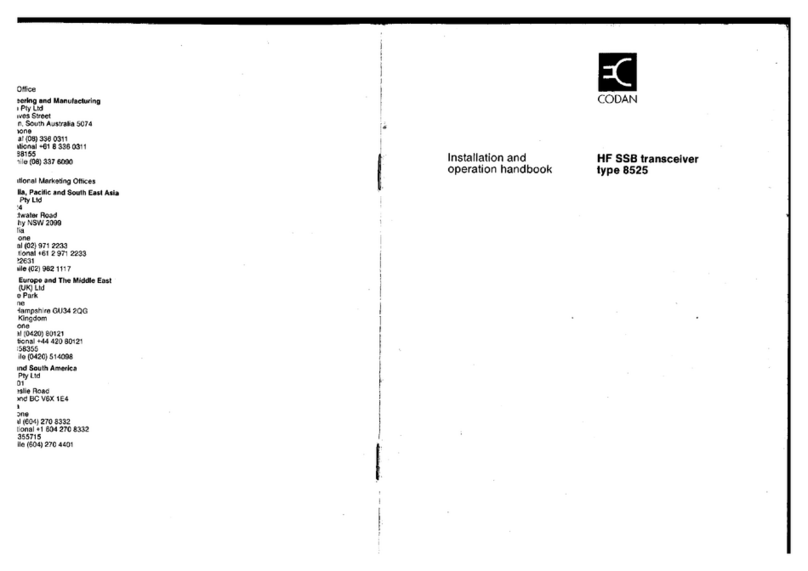 Codan 8525 Manuale del proprietario