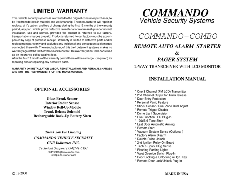 Commando COMMANDO-COMBO Manuale utente