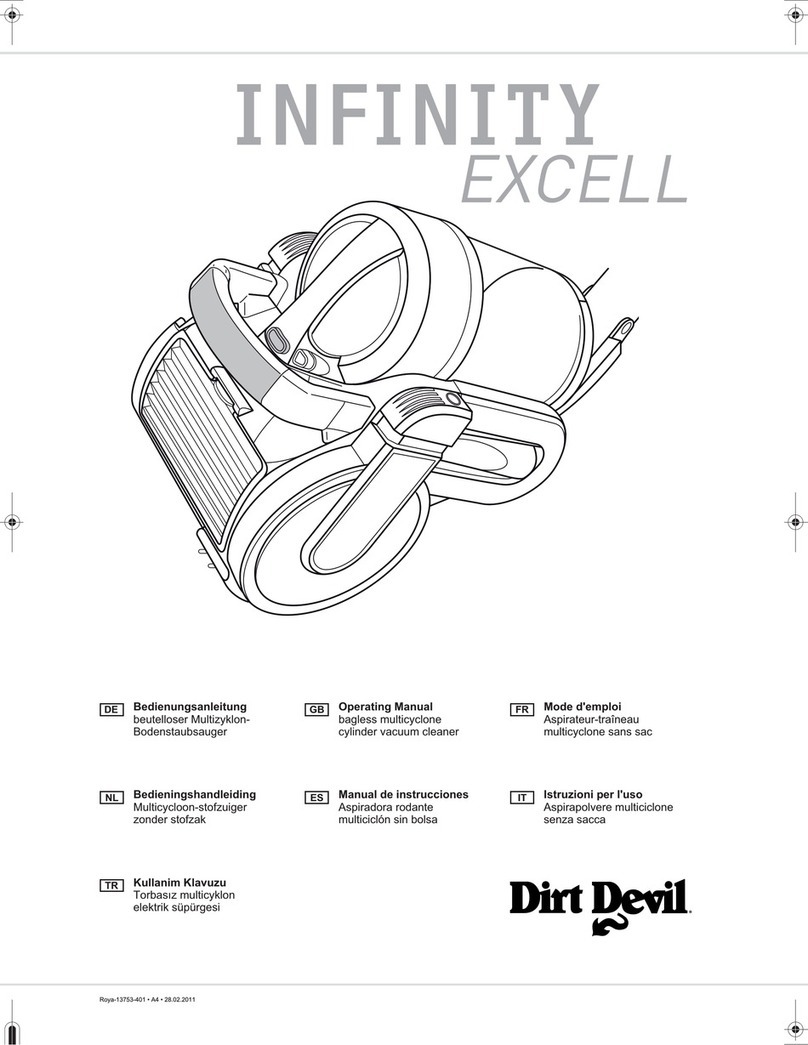 Dirt Devil Infinity Excell Manuale utente