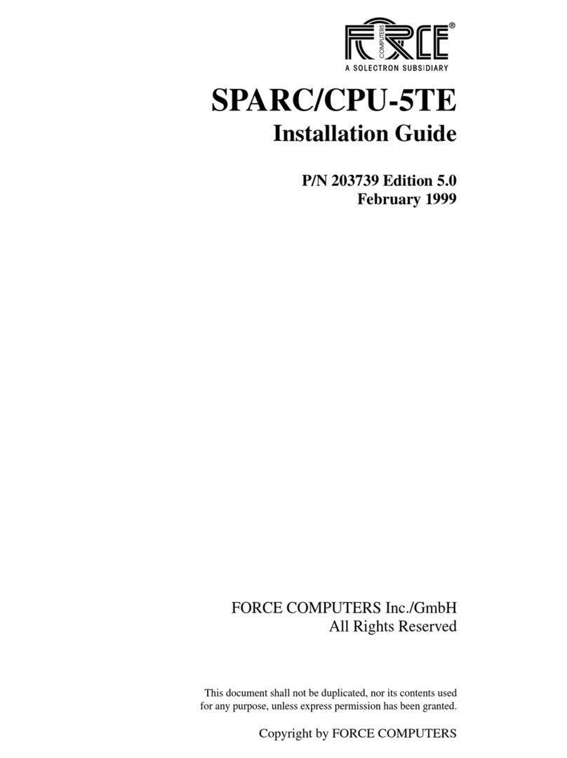 Force Computers SPARC/CPU-5TE Manuale utente Force Computers SPARC/CPU-5TE Manuale utente
