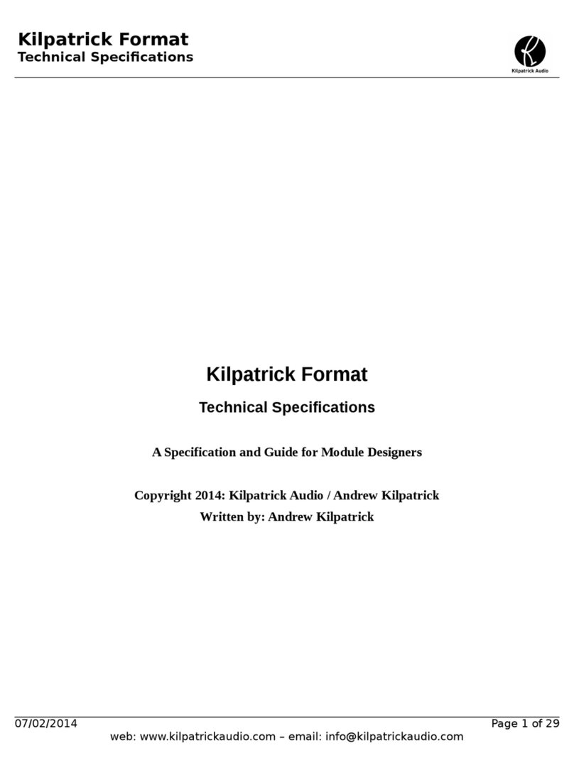 Kilpatrick Audio Format Manuale utente