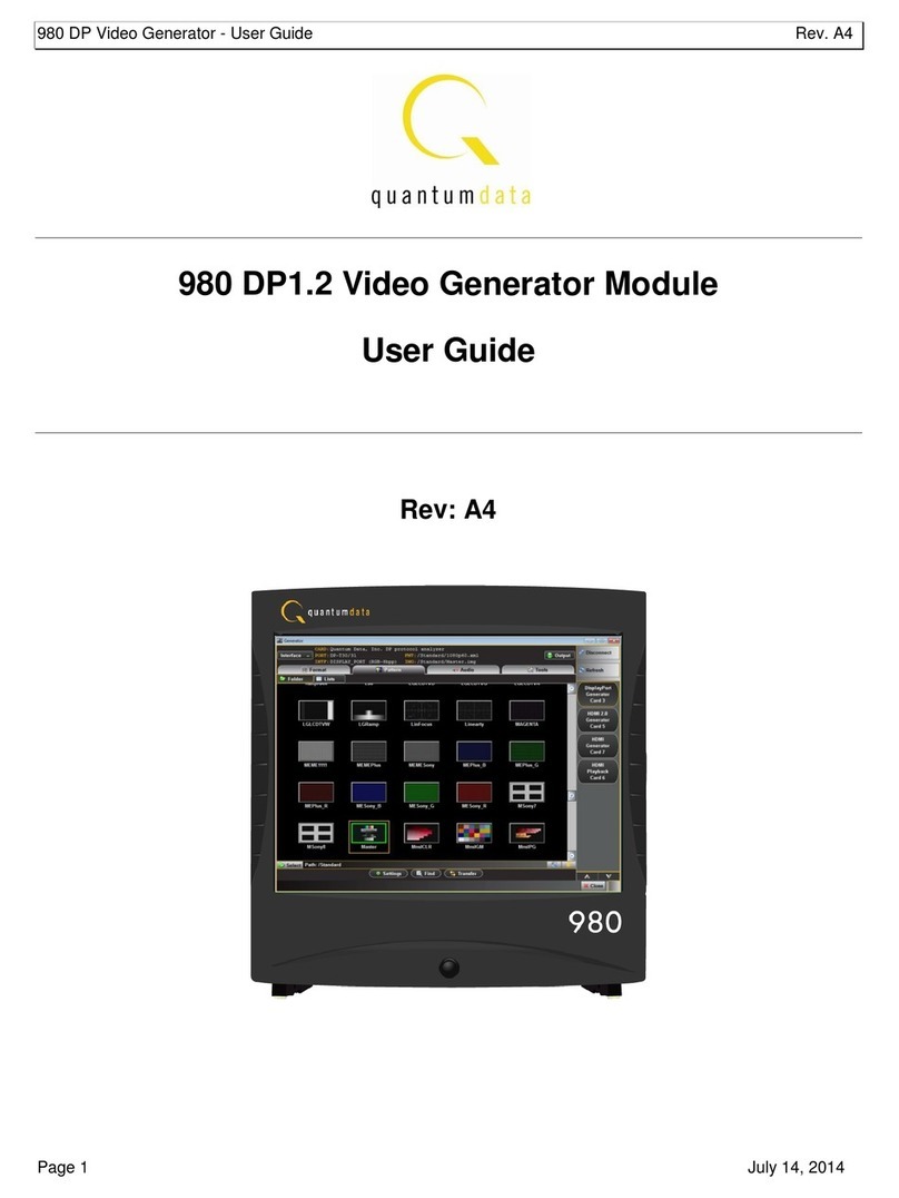 Quantum Data 980 DP Manuale utente Quantum Data 980 DP Manuale utente
