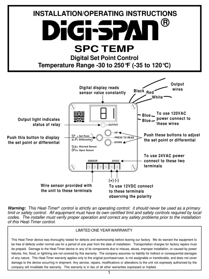 heat-timer Digi-span SPC TEMP Manuale