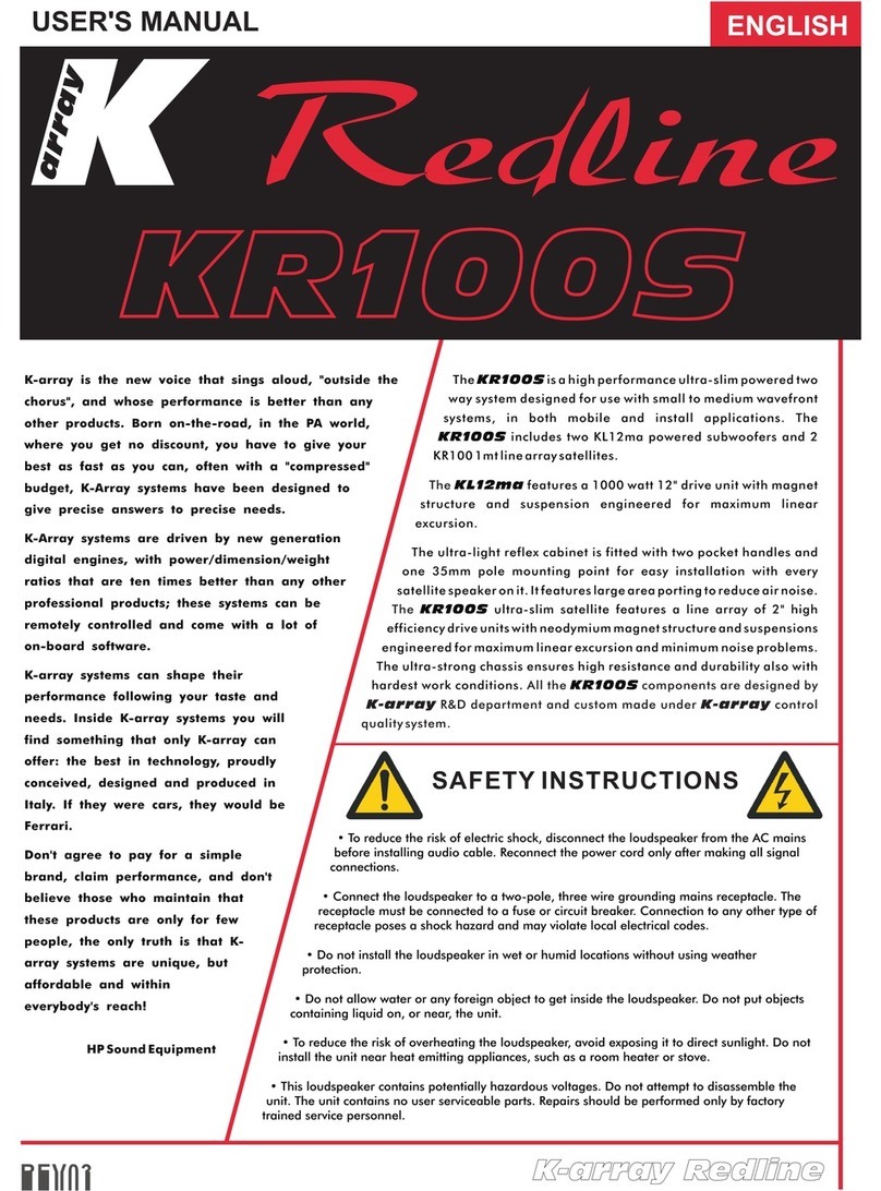 K-array Redline KR100S Manuale utente