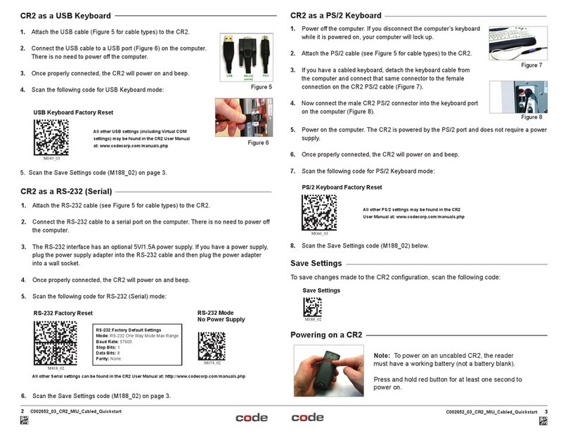 Code CR2 Manuale utente