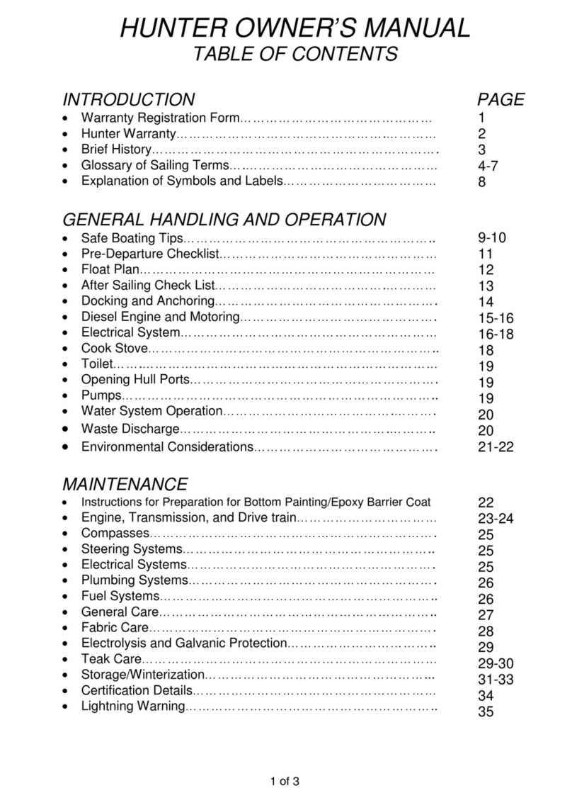 Hunter Marine 2004 models Manuale utente