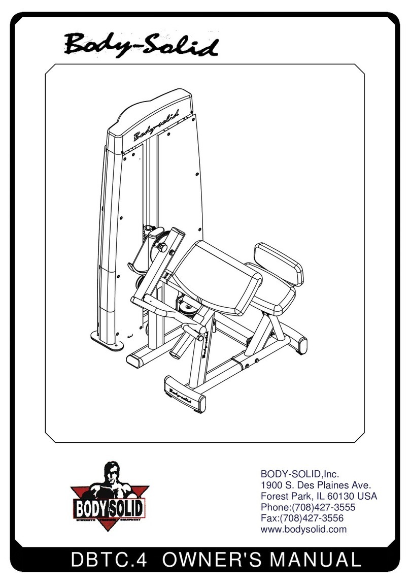 Body Solid DBTC.4 Manuale utente