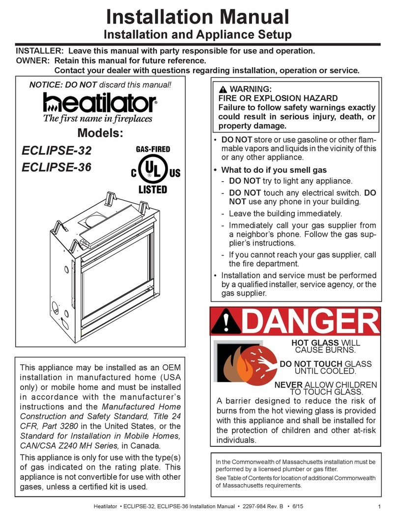 Heatilator ECLIPSE-32 Manuale utente