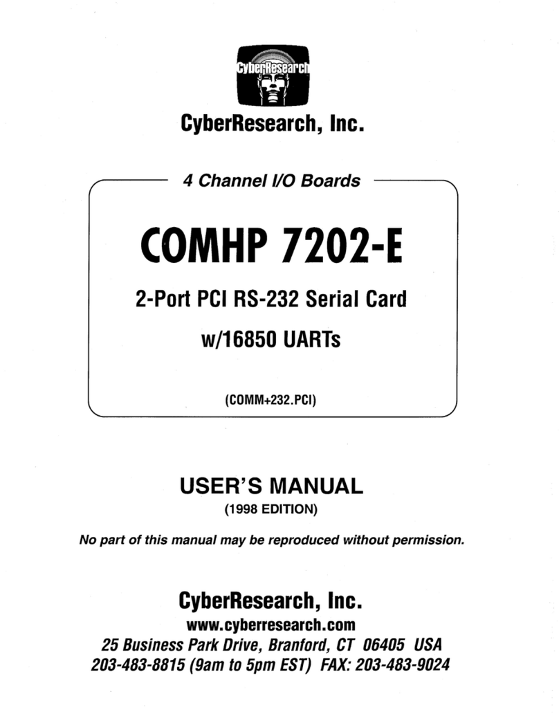 CyberResearch COMPH 7202-E Manuale utente