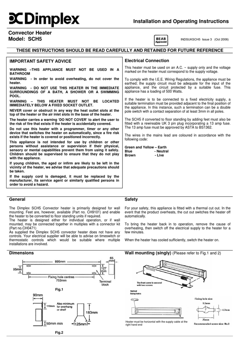 Dimplex SCH5 Manuale utente