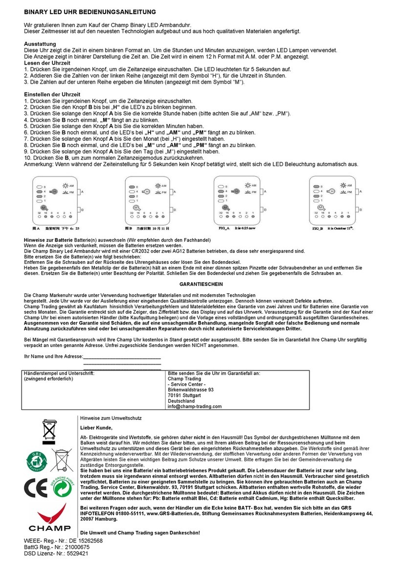 Champ BINARY Manuale utente