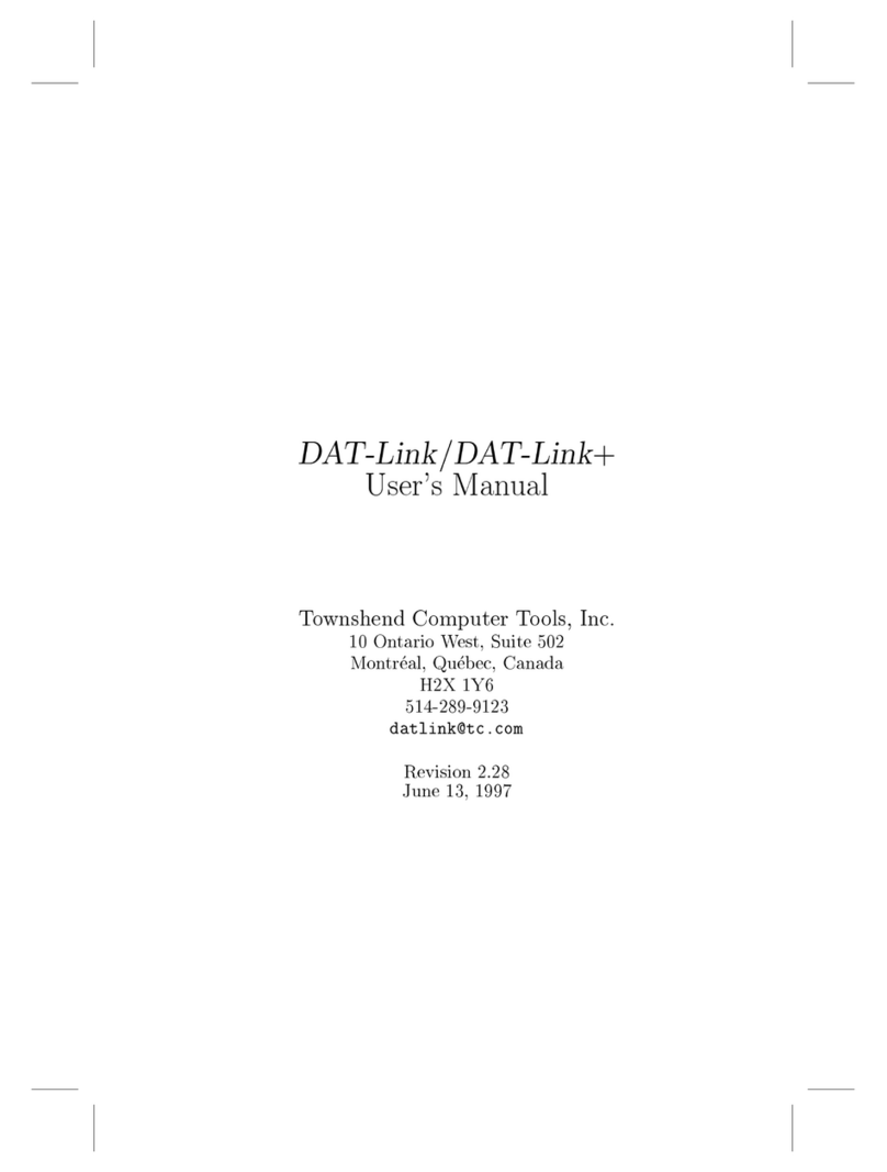 Townshend Computer Tools DAT-Link Manuale utente