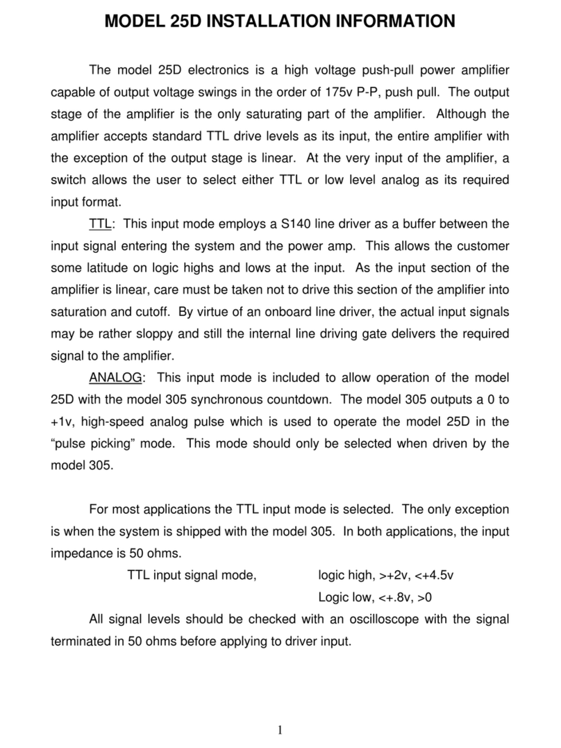 conoptics 25d Manuale di servizio