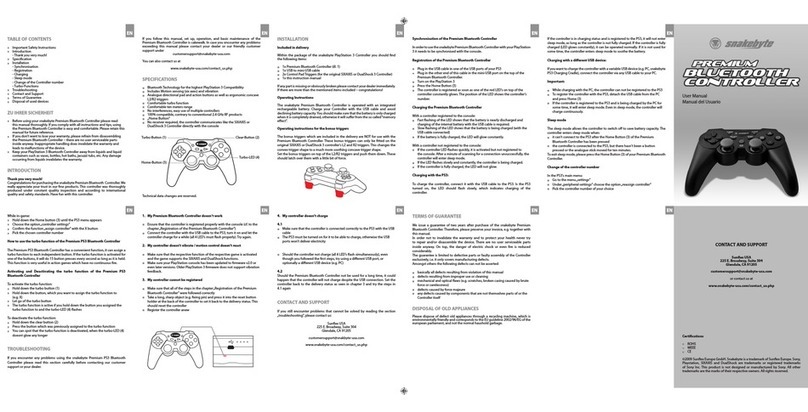 Snakebyte Premium Bluetooth Controller Manuale utente