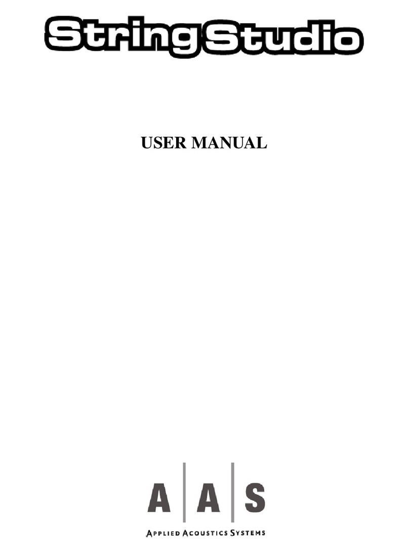 APPLIED ACOUSTICS SYSTEMS STRINGSTUDIO Manuale utente