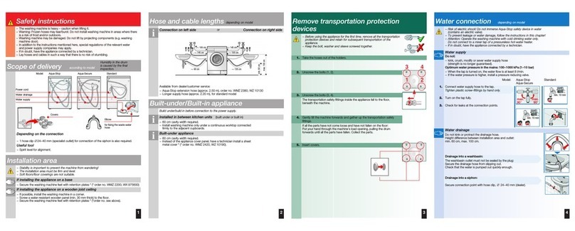 CONSTRUCTA Washing machine Manuale utente