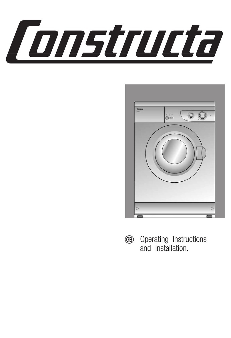 CONSTRUCTA Washing machine Istruzioni operative