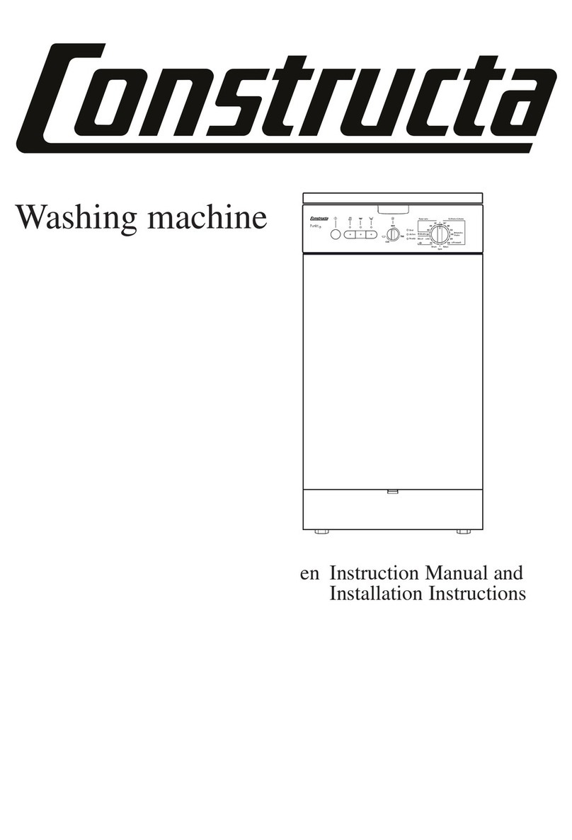CONSTRUCTA Washing machine Scheda tecnica