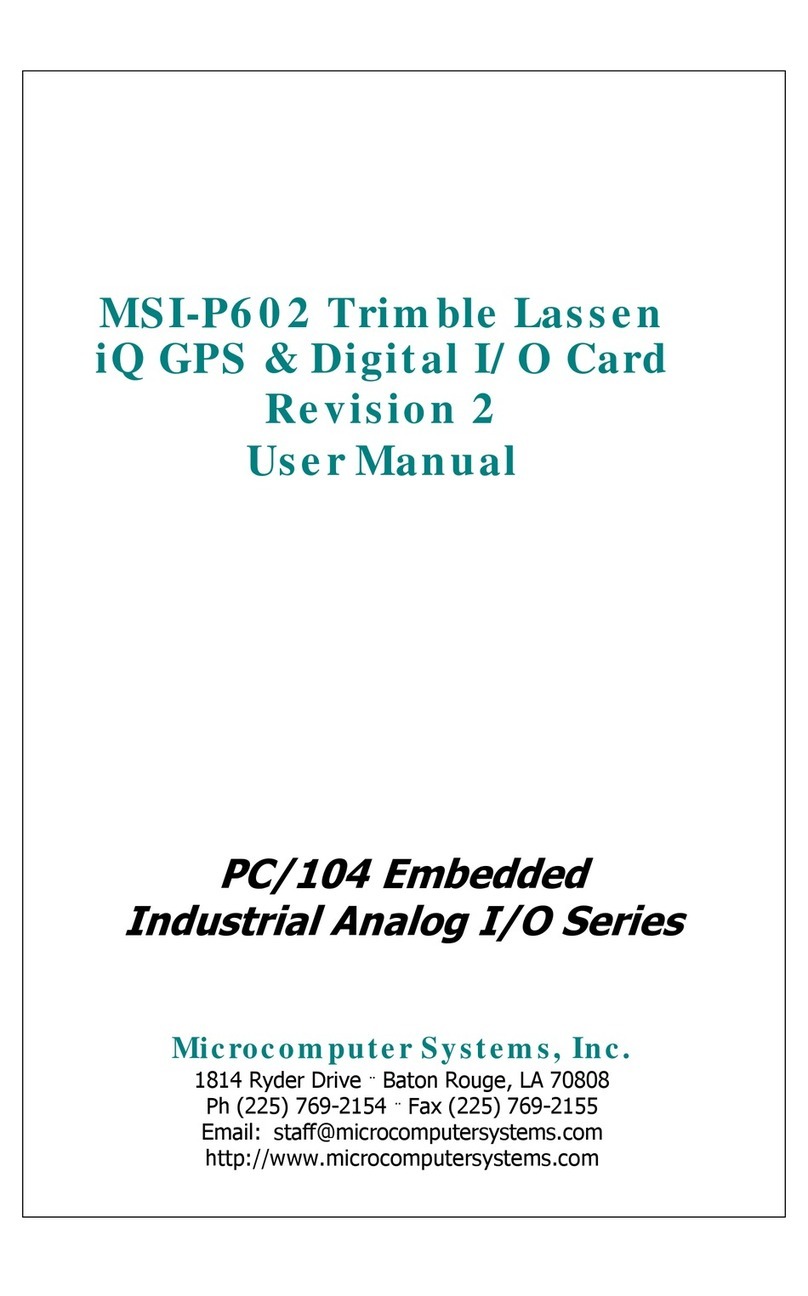 Microcomputer Systems MSI-P602 Manuale utente